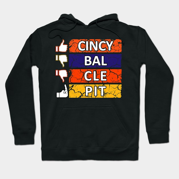 Cincinnati Funny Football Fan Standings Finger Hoodie by FFFM